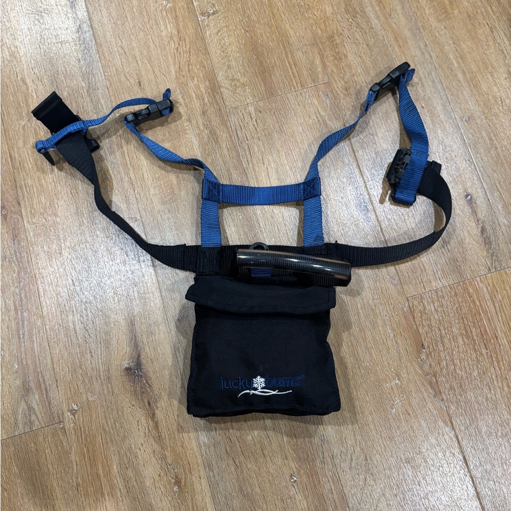 Black and Blue Hands-Free Pouch Harness